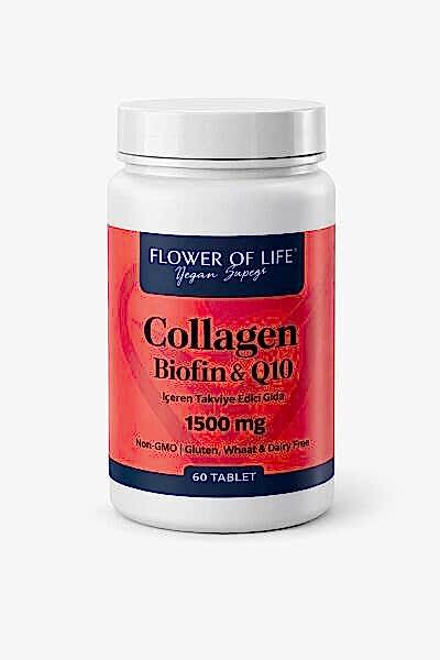 Flower of Life Collagen Biofin & Q10 1500 mg – 60 Tablet Vegan Destekli Kolajen Formülü