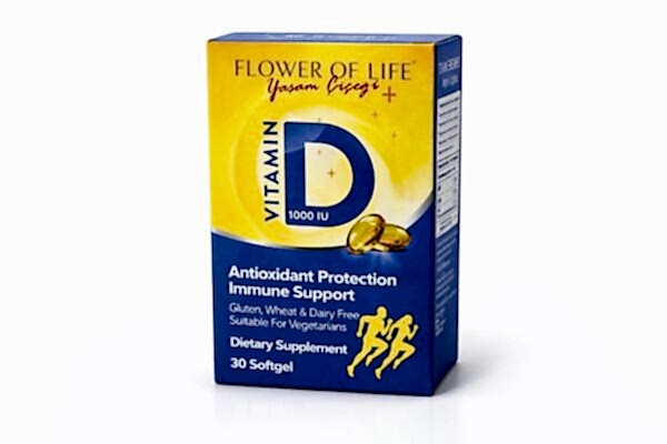 Flower of Life D Vitamini 30 Softgel – Bağışıklık ve Kemik Sağlığını Destekleyen Günlük D3 Formülü