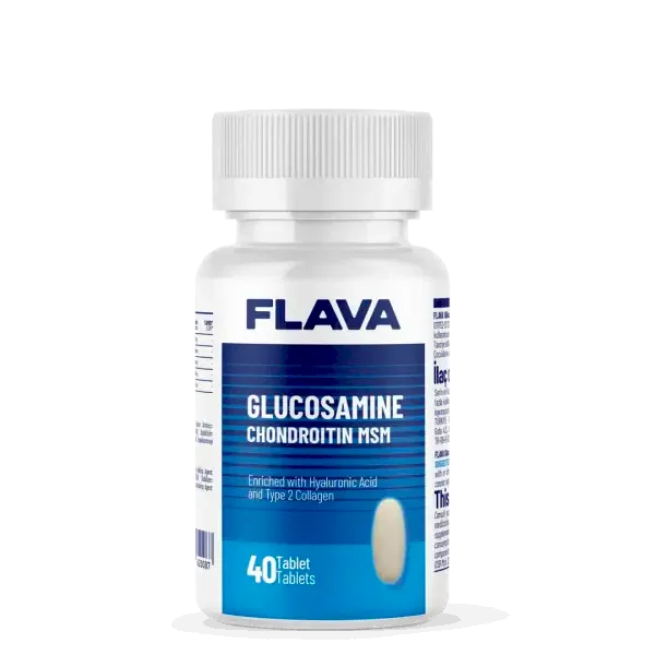 Flava Glucosamine Chondroitin MSM 40 Tablet Kolajen & Hyaluronik Asit İçerikli