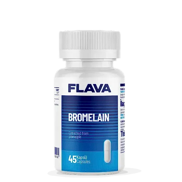 Flava Bromelain 45 Kapsül Doğal Sindirim ve Ödem Desteği