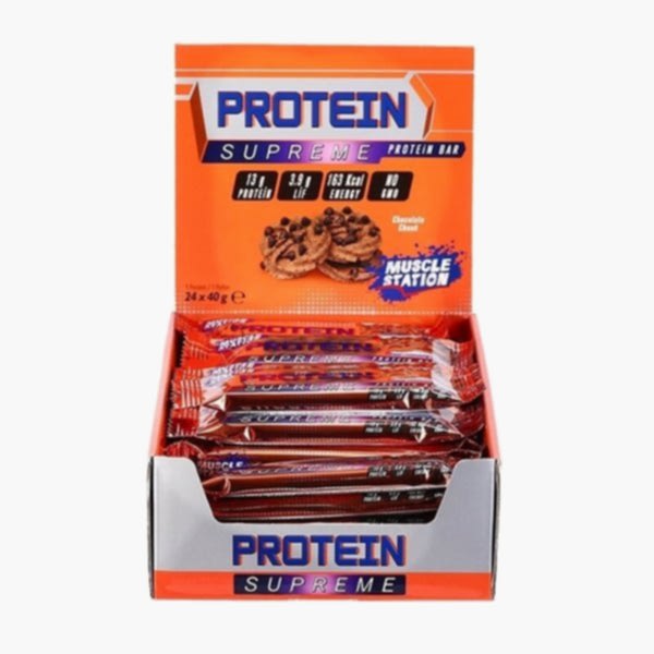 Muscle Station Supreme Protein Bar Chocolate Chunks 40 Gr 24 Adet